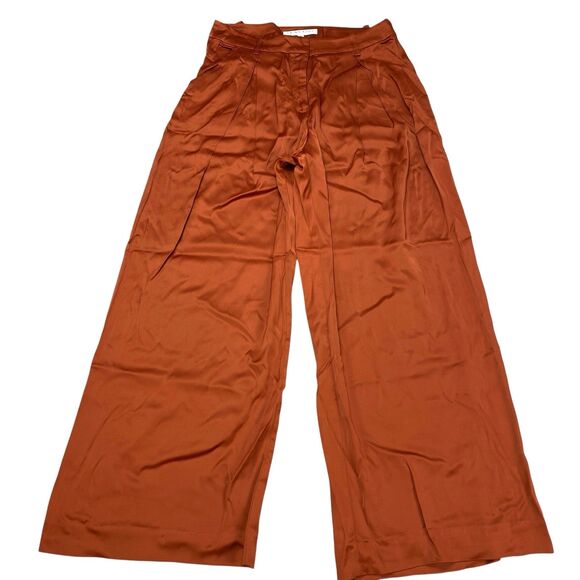 Trina Turk Indira Pant Wide Leg Cinnamon Women  Size 8 - Picture 2 of 16